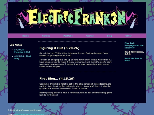 Blog screenshot