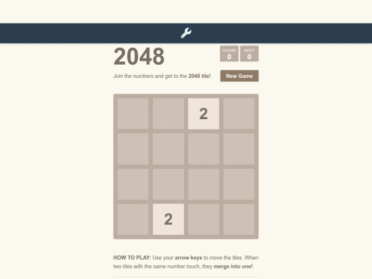 2048 screenshot