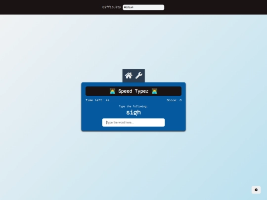 Typing screenshot