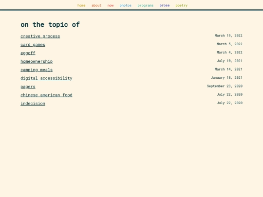 prose/onthetopicof screenshot