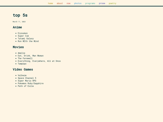 prose/top5s screenshot