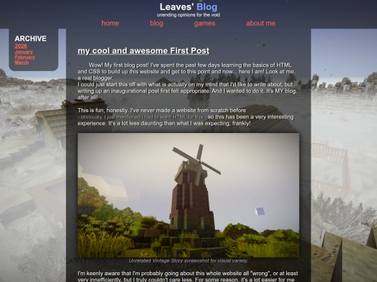 blog/2026/january/first-post screenshot
