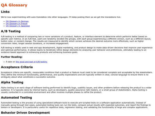 qa-glossary screenshot