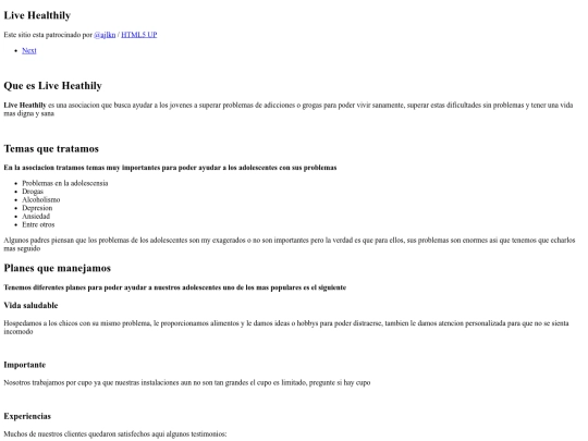 index screenshot
