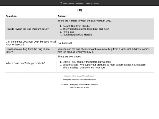 faq screenshot