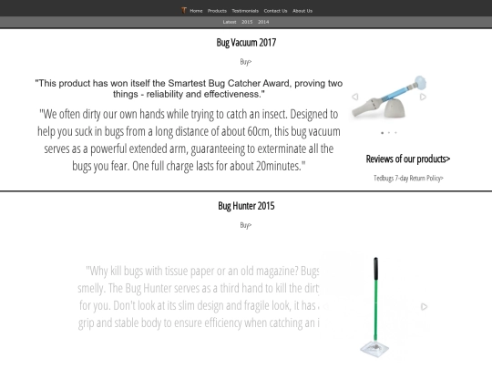 products screenshot