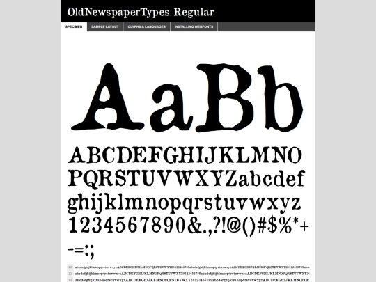 webfontkit-20250801-155941/oldnewspapertypes-demo screenshot