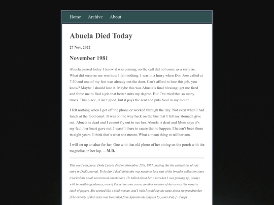 posts/2022-11-27-Abuela-Died-Today screenshot