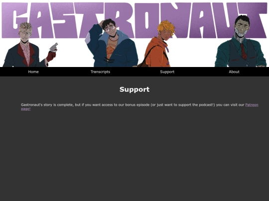 support screenshot