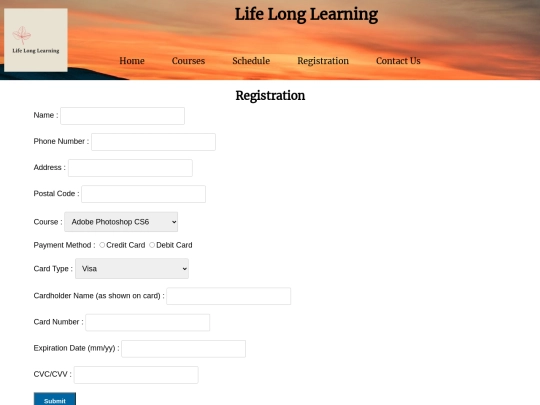 registration screenshot