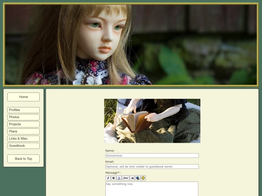 Guestbook screenshot