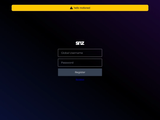 login screenshot
