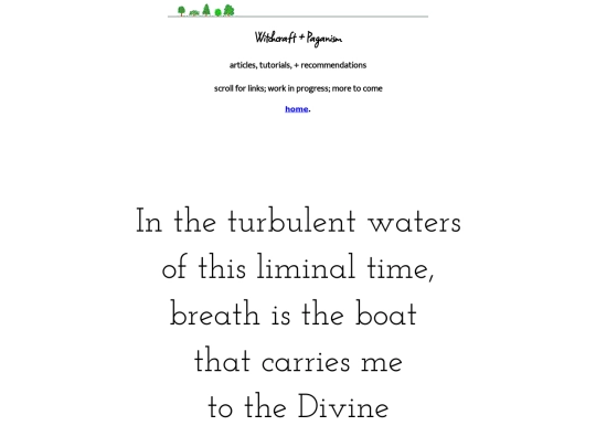 Blog/witchcraft screenshot