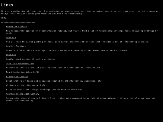 links screenshot