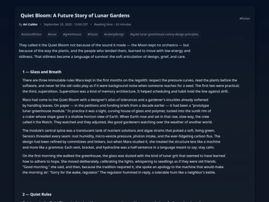 quiet-bloom screenshot