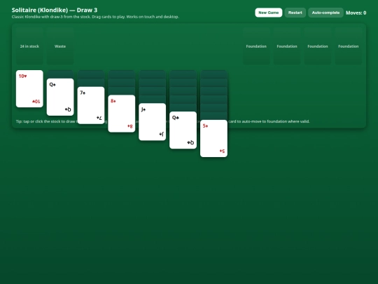 solitaire_game screenshot