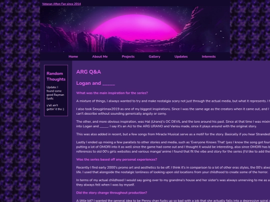 Main Site Stuff /About Me /project_q_a screenshot