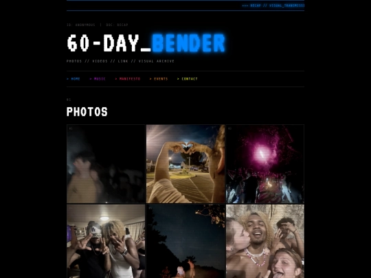 60_day_bender_recap screenshot