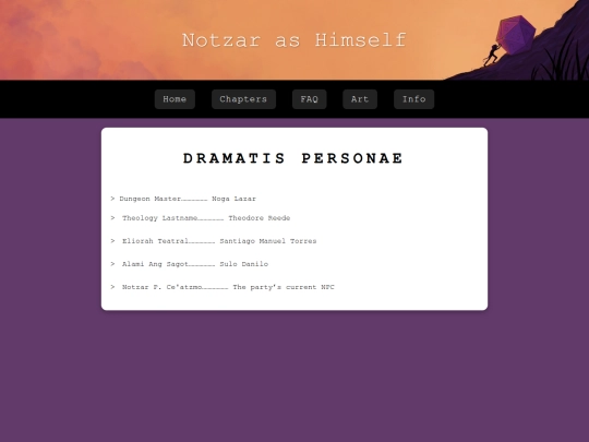 DramatisPersonae screenshot