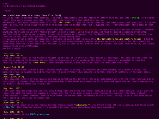VoiceDrive/funland_timeline screenshot