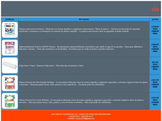 productos screenshot