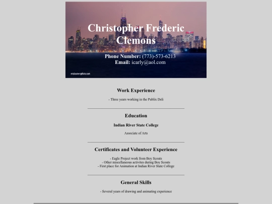 resume screenshot