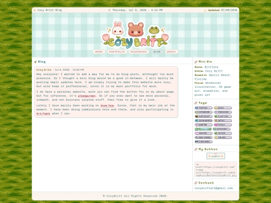 blog screenshot