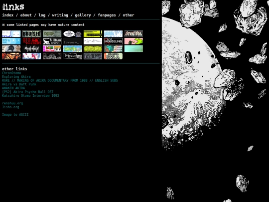 links screenshot