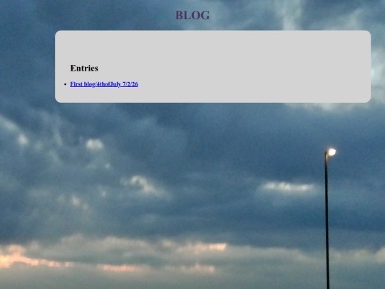 Blog screenshot