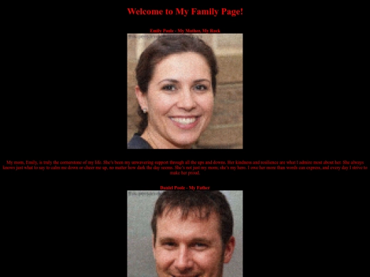Maxwell Poole/MaxwellPoolesFamilyWebpage screenshot