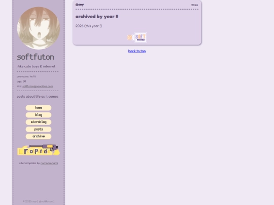 blog/archive screenshot