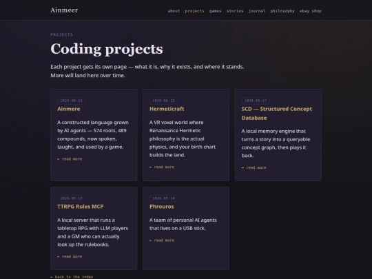 projects screenshot