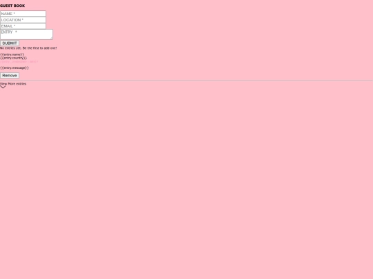Guestbook screenshot