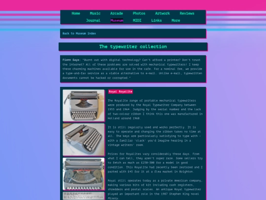 typewriters screenshot