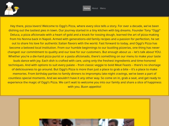 oggis pizza/about screenshot