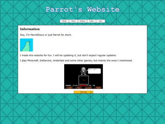 info screenshot
