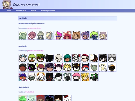 artists screenshot