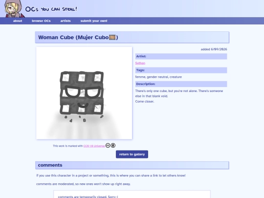 ocs/woman-cube screenshot