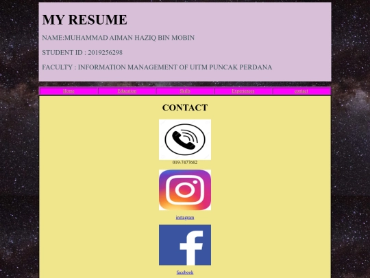 contact screenshot