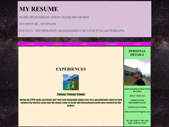 experiences screenshot