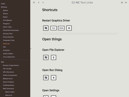 windows/shortcuts screenshot