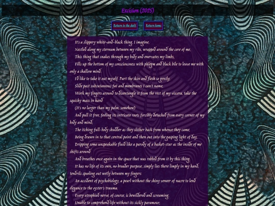 poetry/excision screenshot