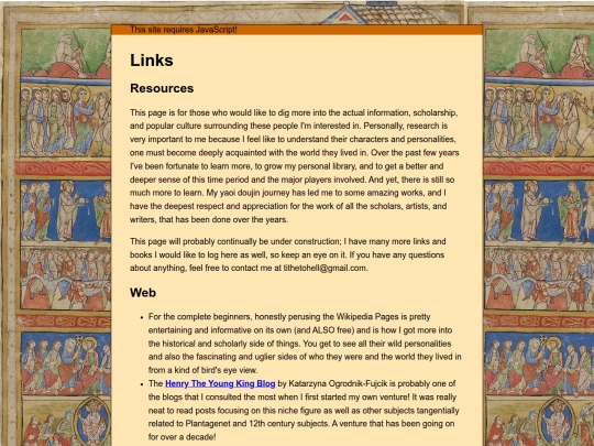 links screenshot