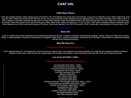 info screenshot