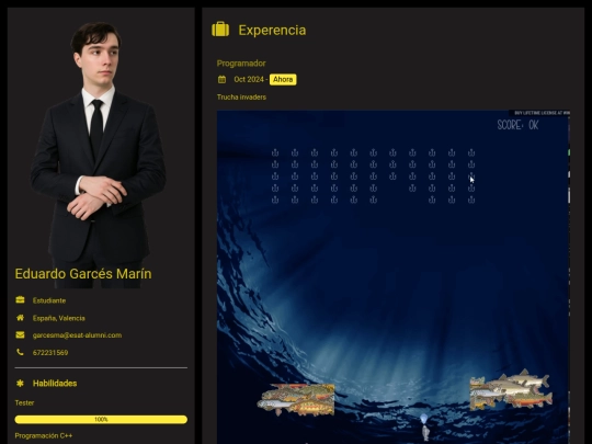 Curriculum/perfil screenshot