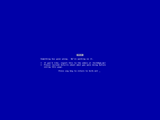 error screenshot