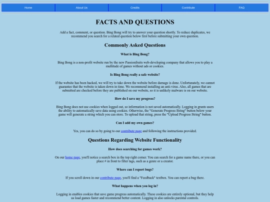 FAQ screenshot