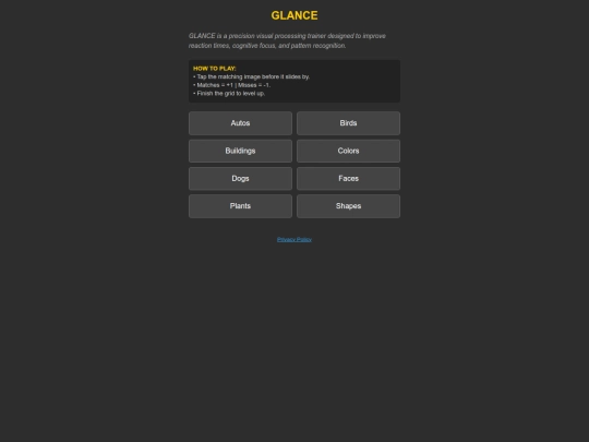 Glance3 screenshot