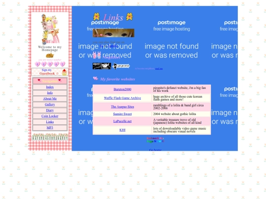 links screenshot