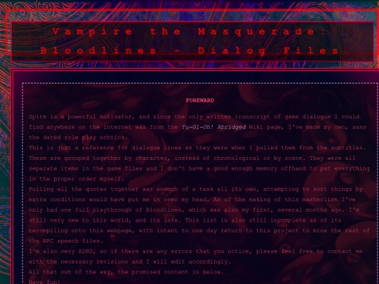 bloodlinesdialog screenshot